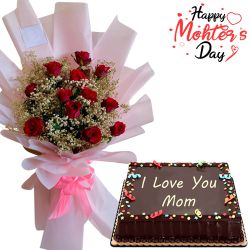 Send Mothers Day Gift to Cebu - Roses with Cake